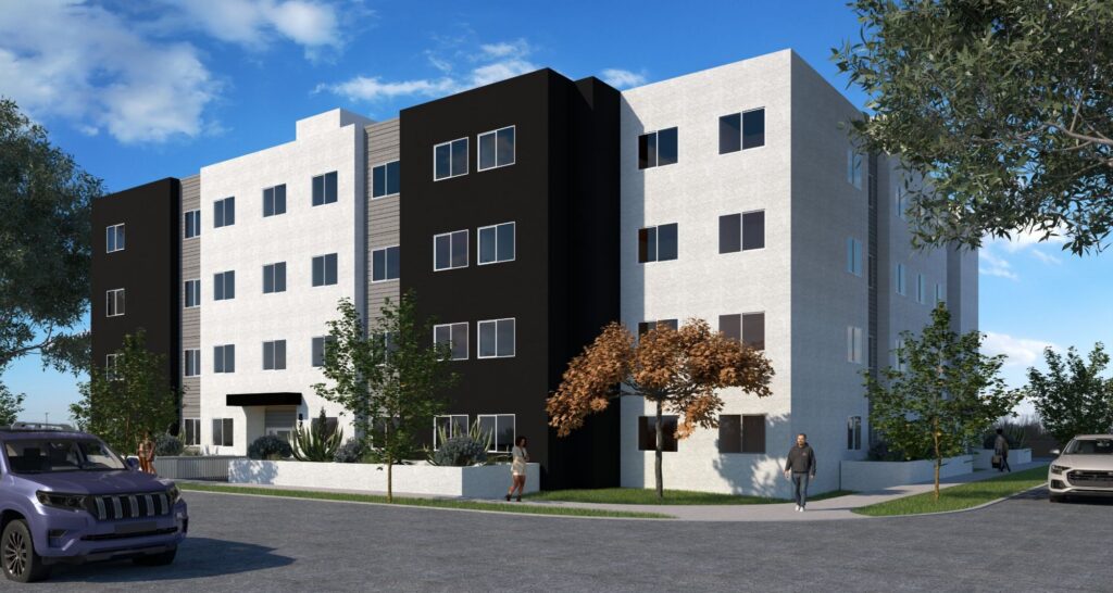 Architectural rendering of the planned apartment community at 8733 Reading Avenue, Westchester