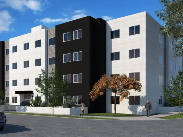 Architectural rendering of the planned apartment community at 8733 Reading Avenue, Westchester
